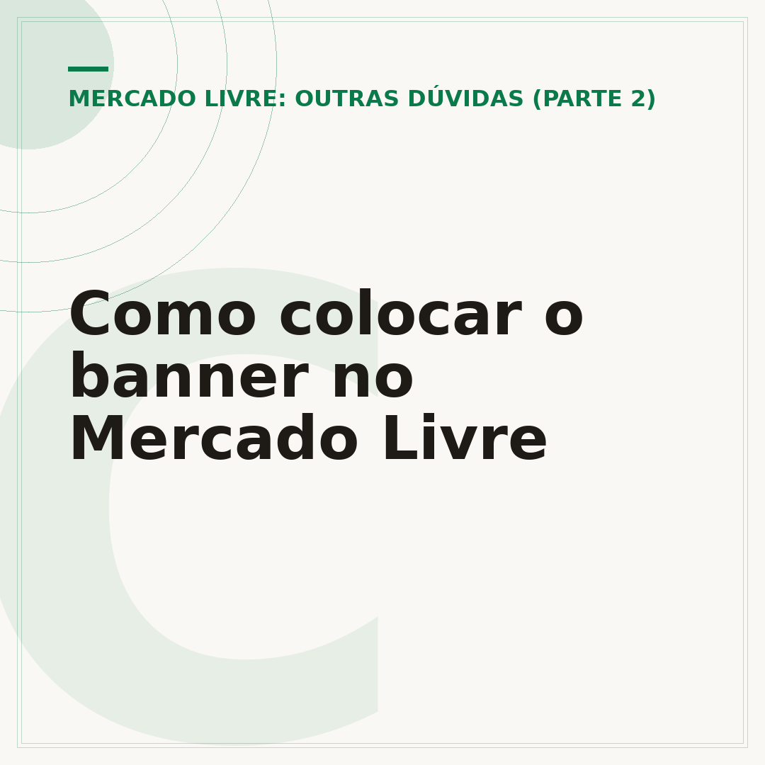 Como colocar o banner no Mercado Livre