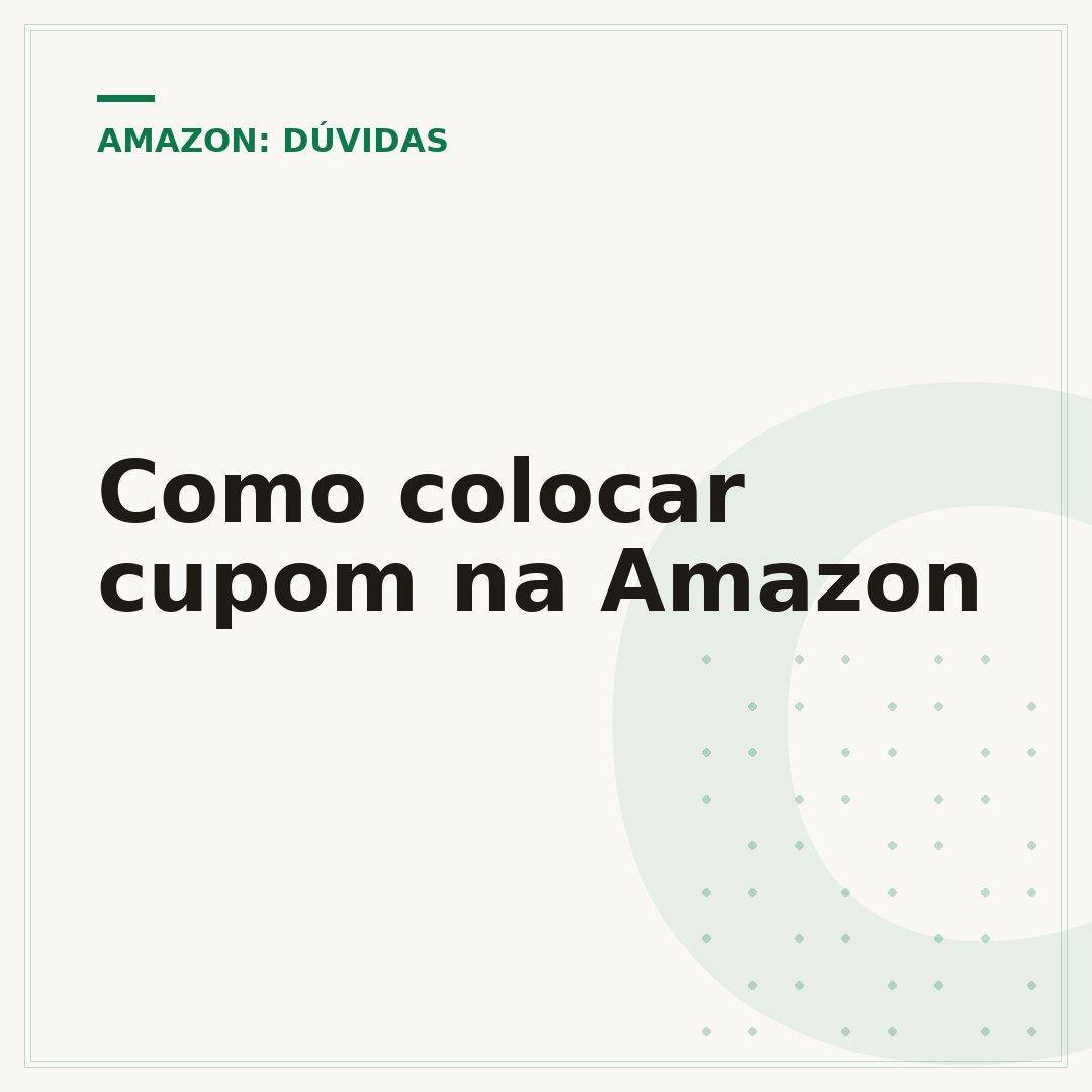 Como colocar cupom na Amazon