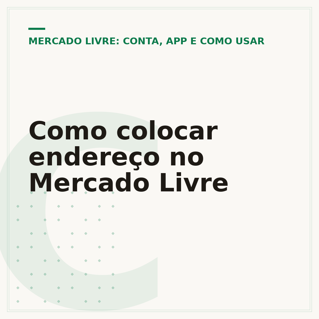 Como colocar endereço no Mercado Livre