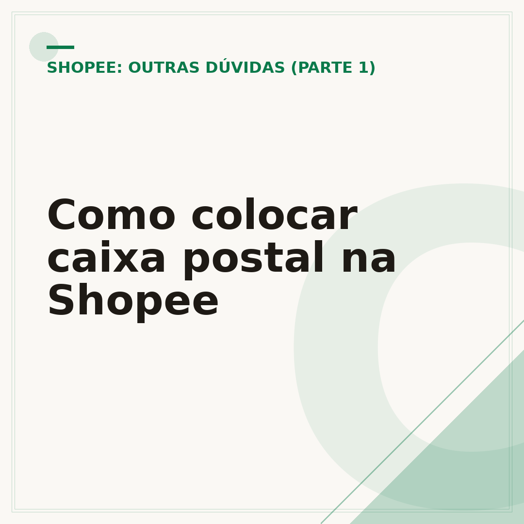Como colocar caixa postal na Shopee