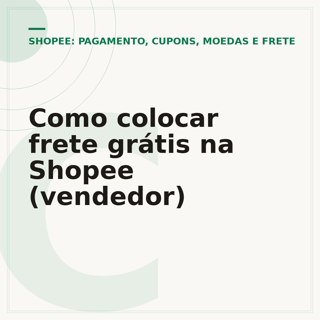 Como colocar frete grátis na Shopee (vendedor)