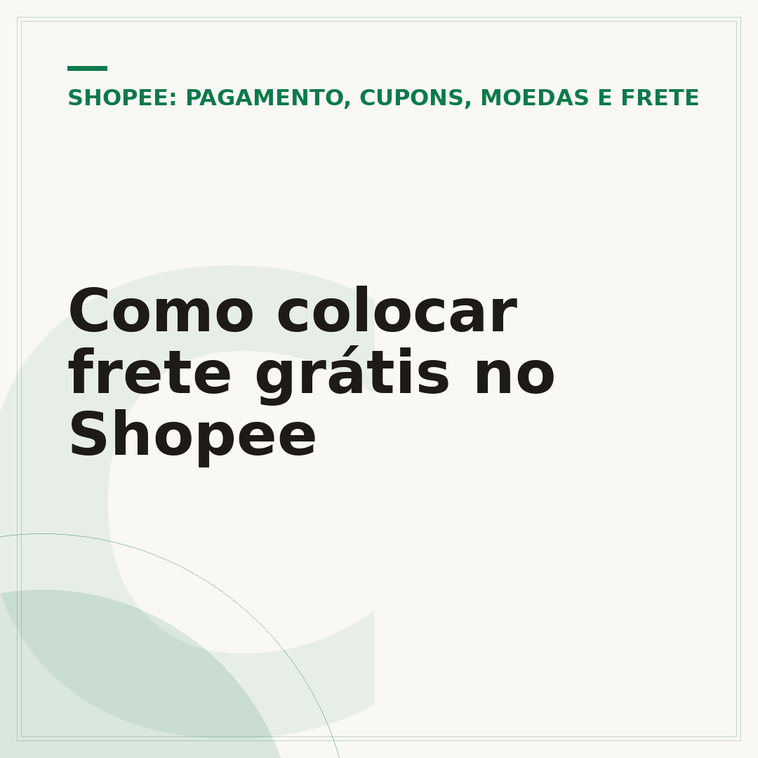 Como colocar frete grátis no Shopee