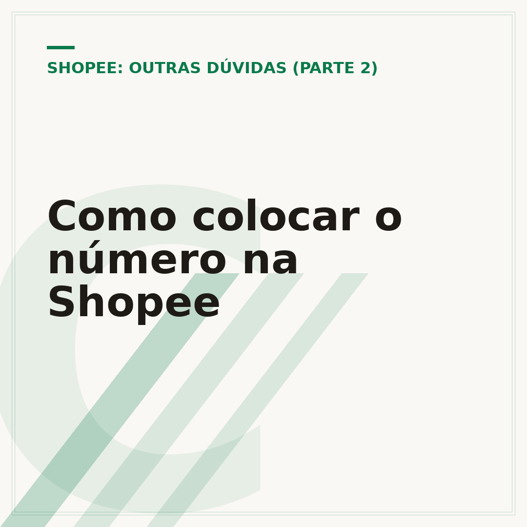 Como colocar o número na Shopee