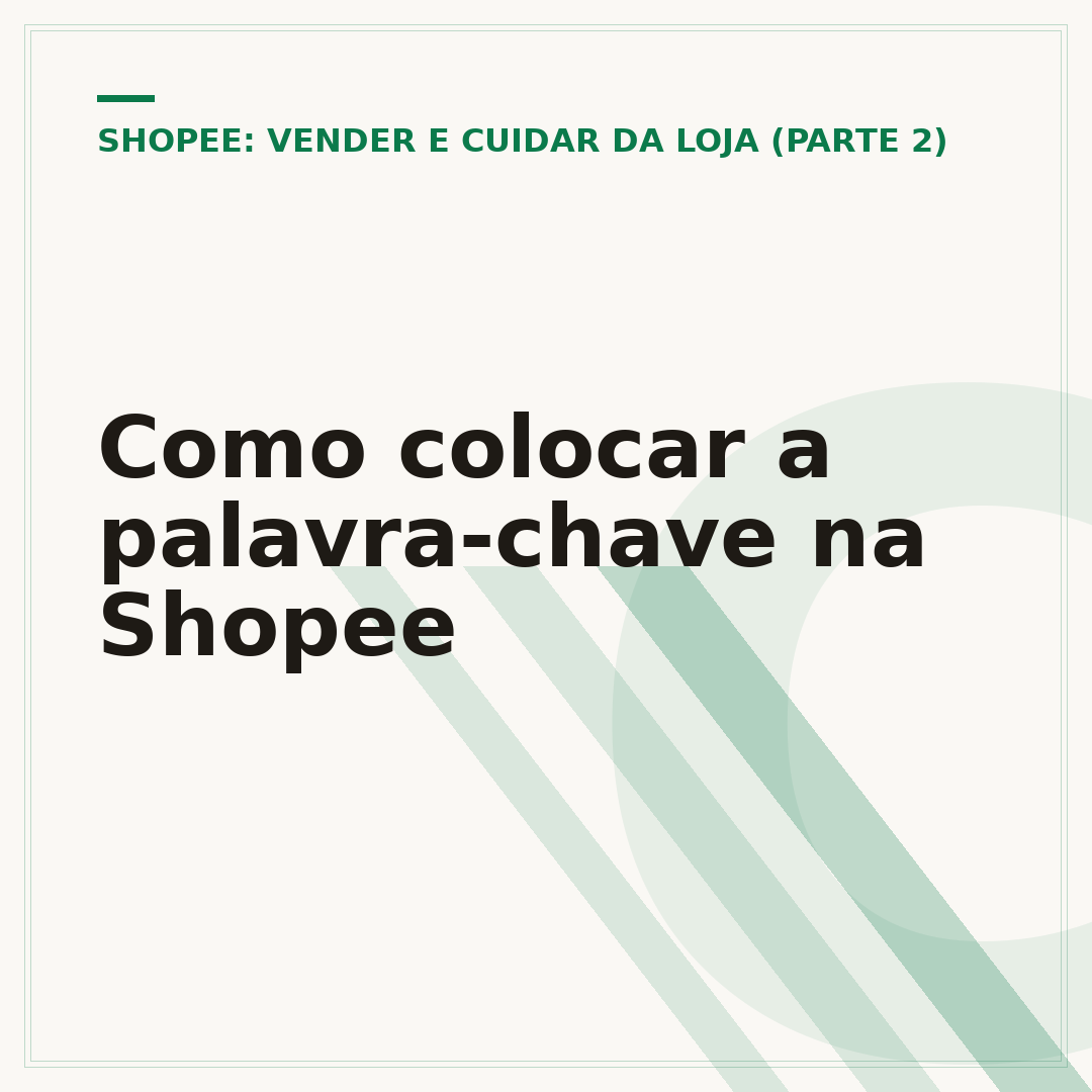 Como colocar a palavra-chave na Shopee