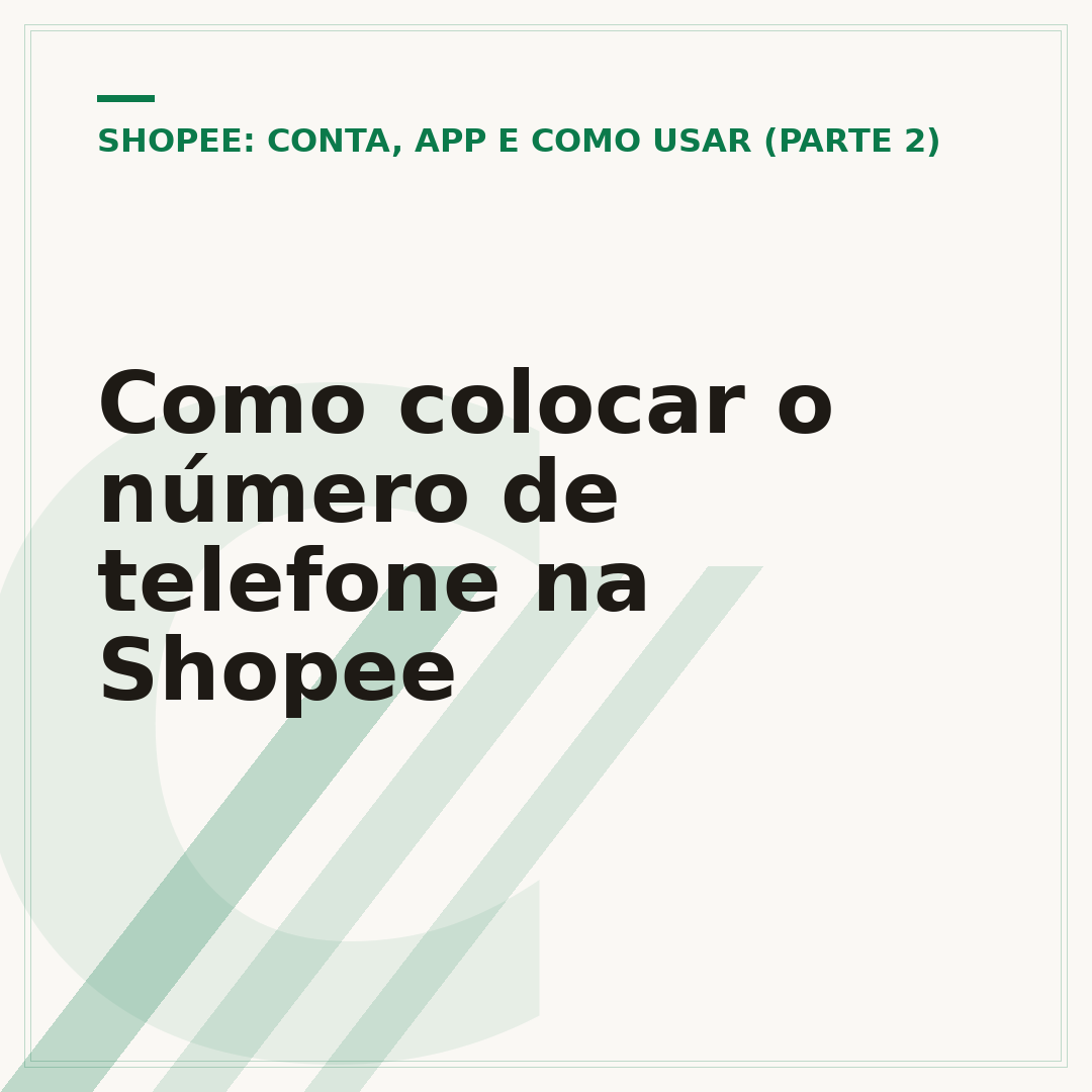Como colocar o número de telefone na Shopee