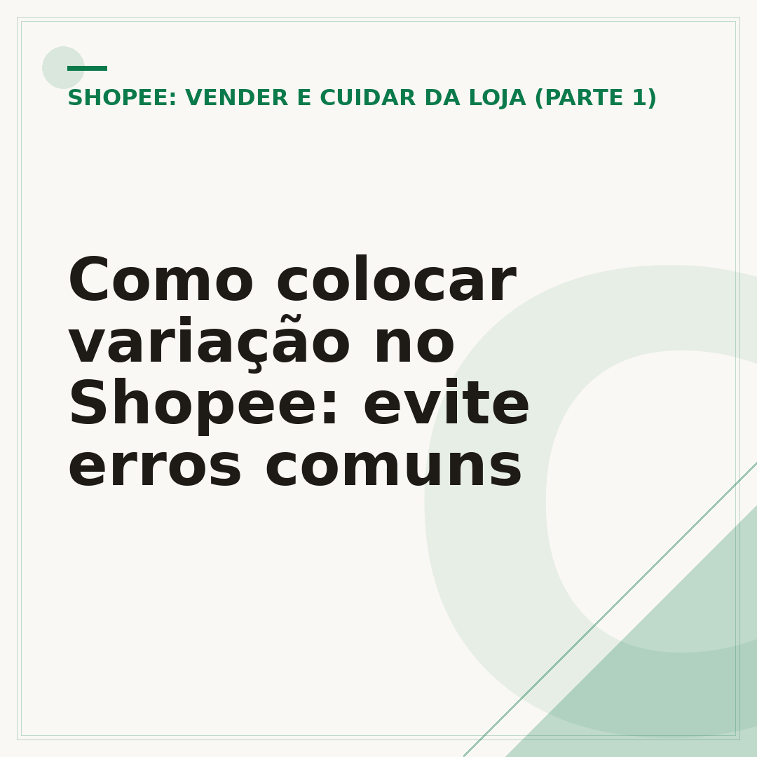Como colocar variação no Shopee: evite erros comuns