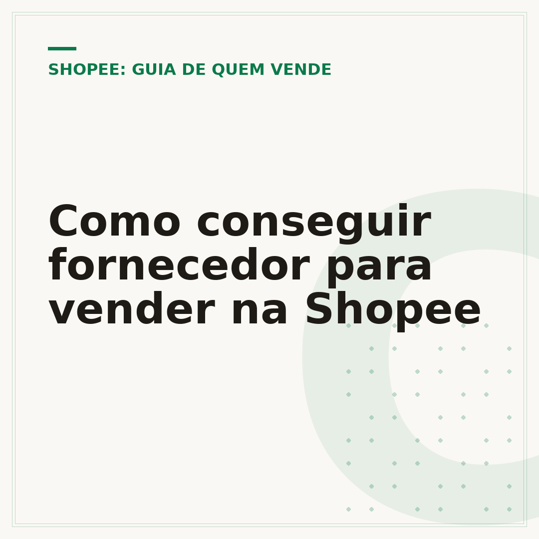 Como conseguir fornecedor para vender na Shopee