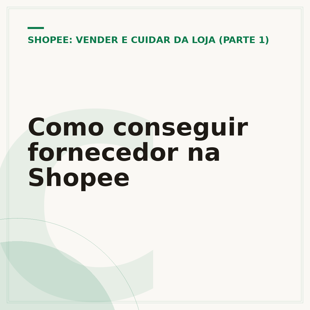 Como conseguir fornecedor na Shopee