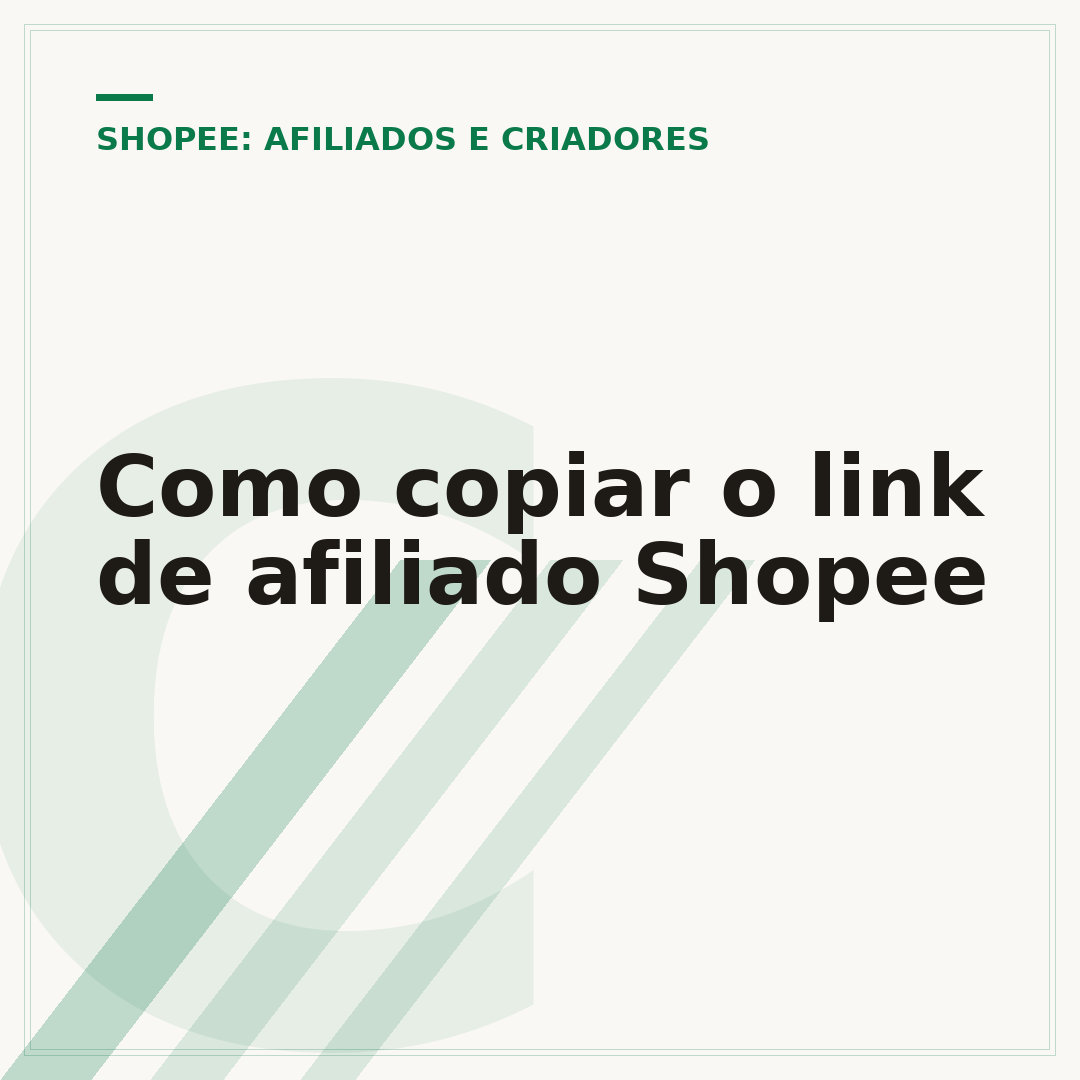Como copiar o link de afiliado Shopee