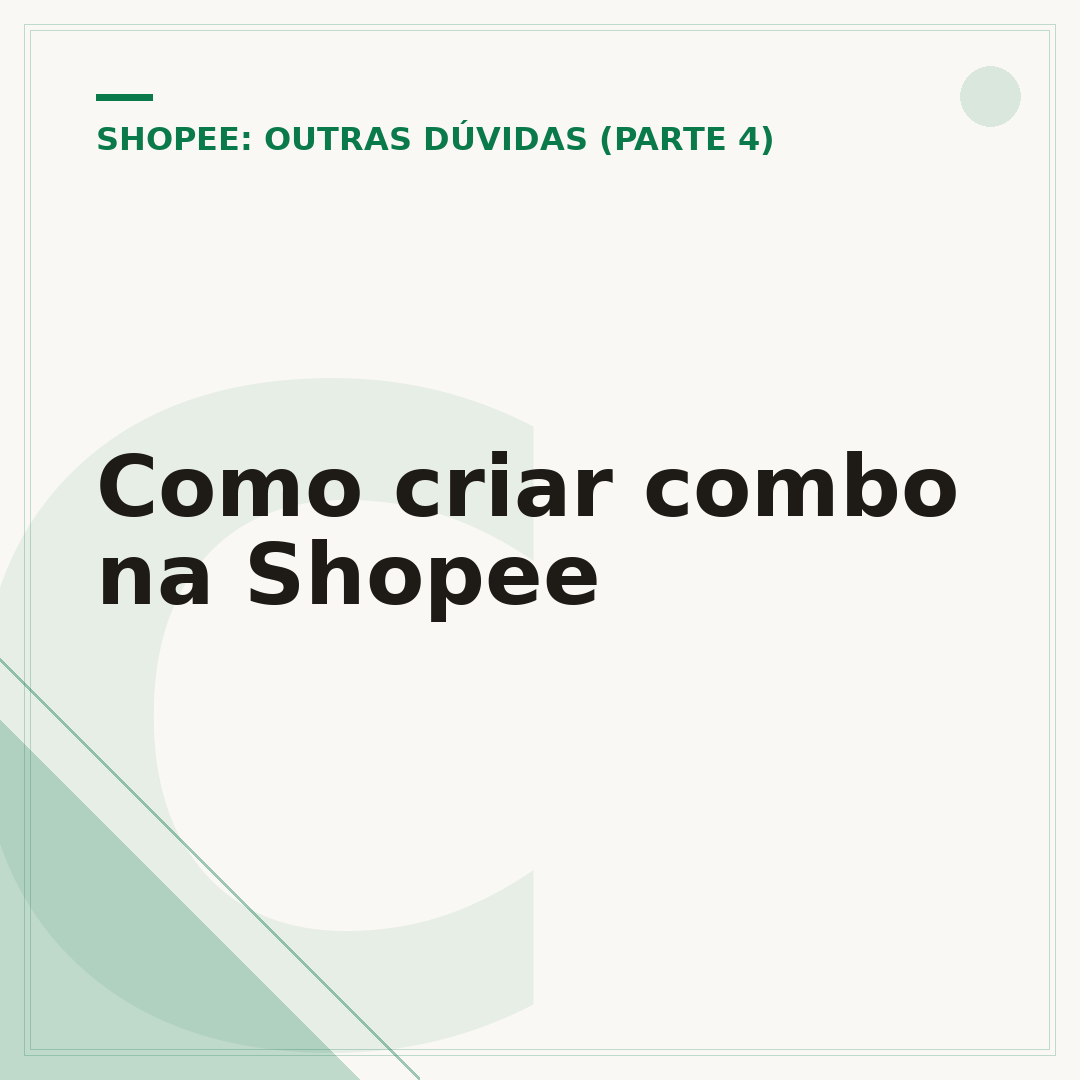Como criar combo na Shopee