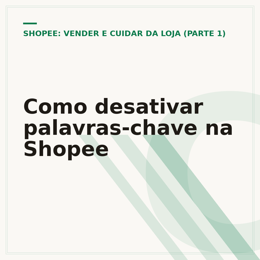 Como desativar palavras-chave na Shopee
