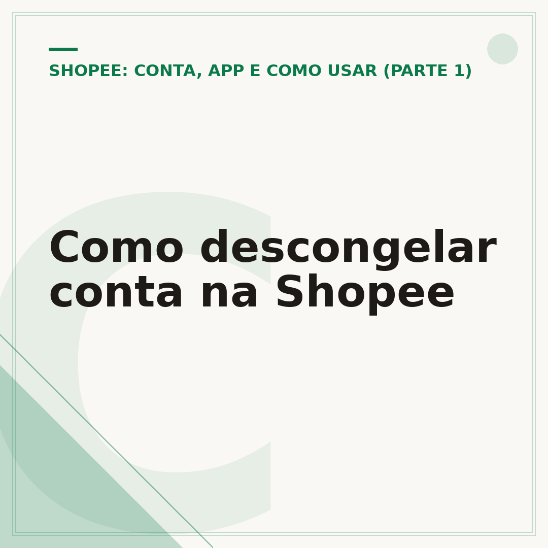 Como descongelar conta na Shopee
