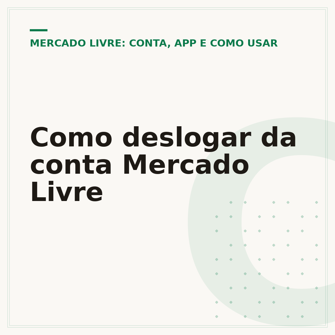Como deslogar da conta Mercado Livre