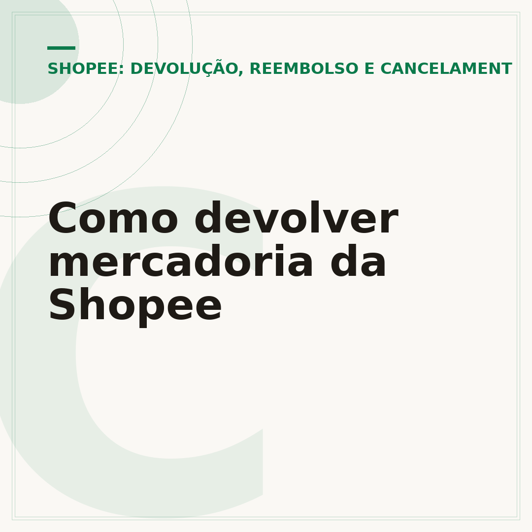 Como devolver mercadoria da Shopee