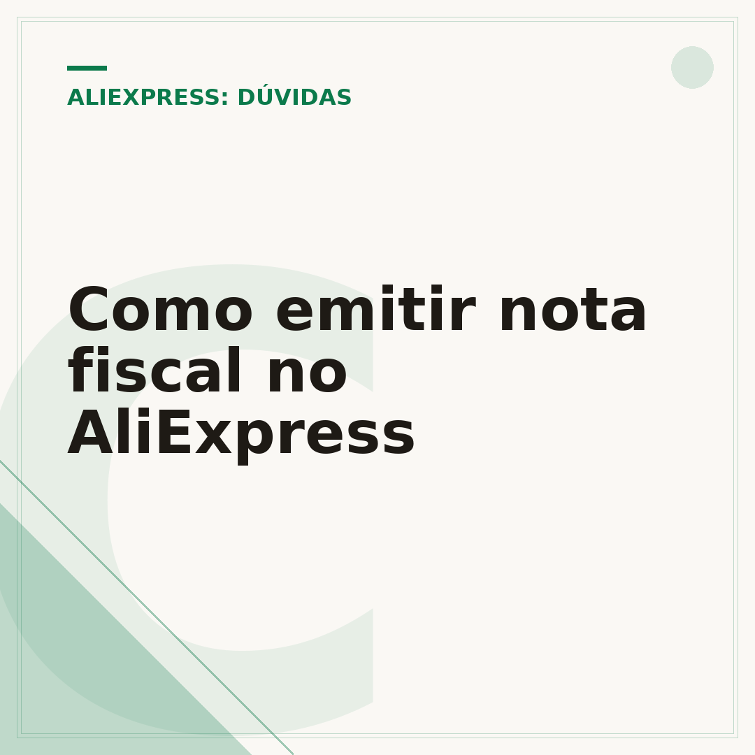 Como emitir nota fiscal no AliExpress