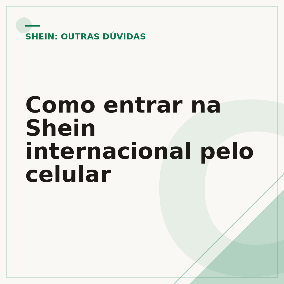 Como entrar na Shein internacional pelo celular