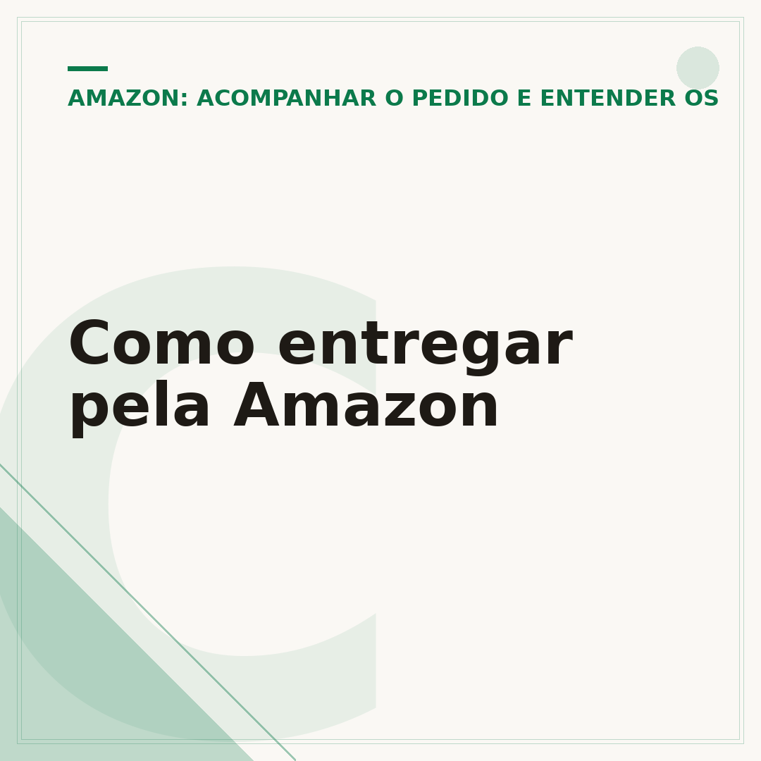 Como entregar pela Amazon