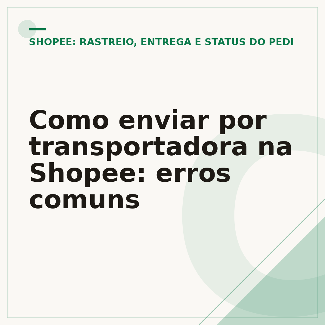 Como enviar por transportadora na Shopee: erros comuns