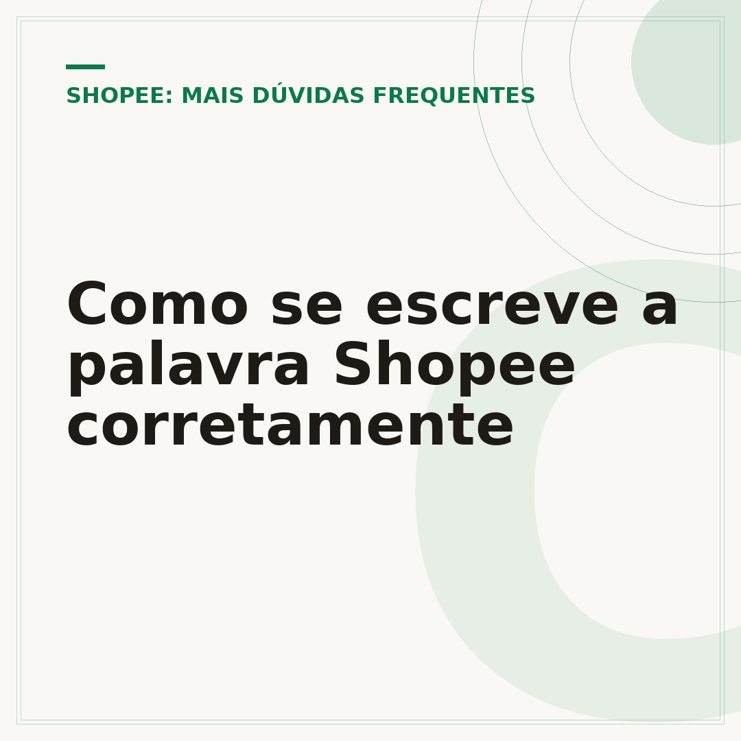 Como se escreve a palavra Shopee corretamente