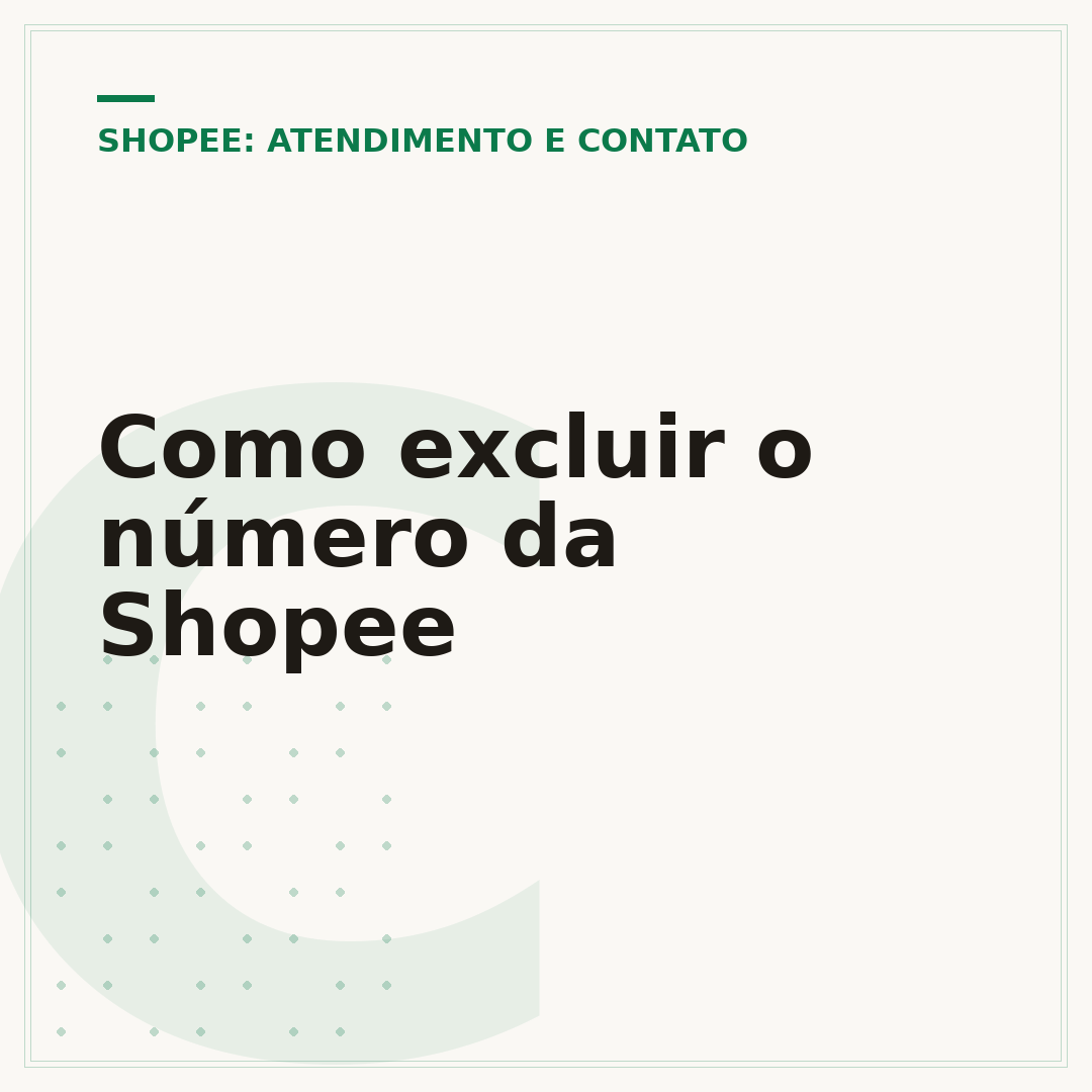 Como excluir o número da Shopee