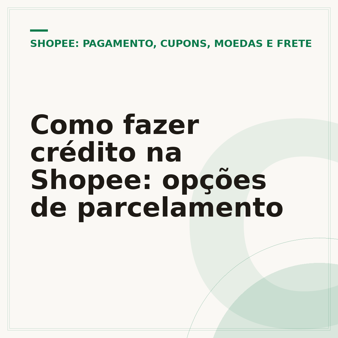 Como fazer crédito na Shopee: opções de parcelamento