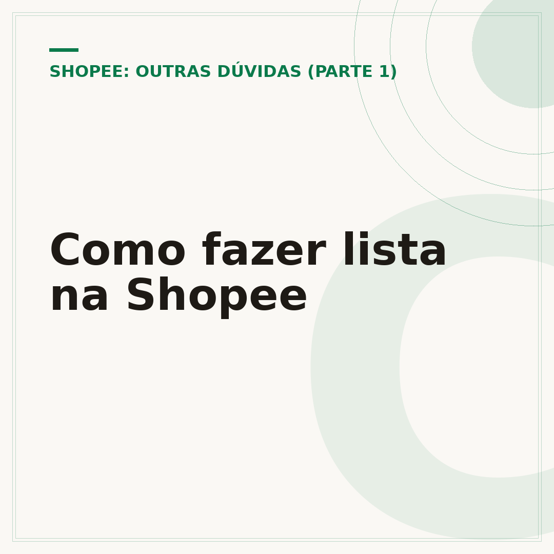 Como fazer lista na Shopee