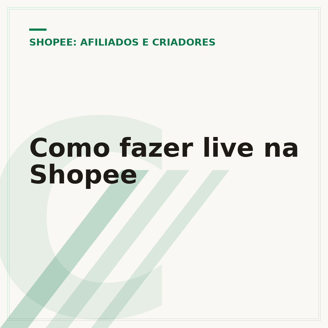 Como fazer live na Shopee