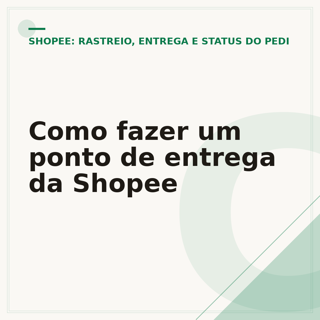 Como fazer um ponto de entrega da Shopee
