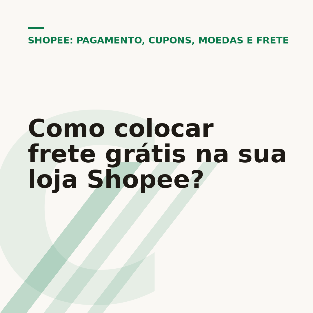 Como colocar frete grátis na sua loja Shopee?