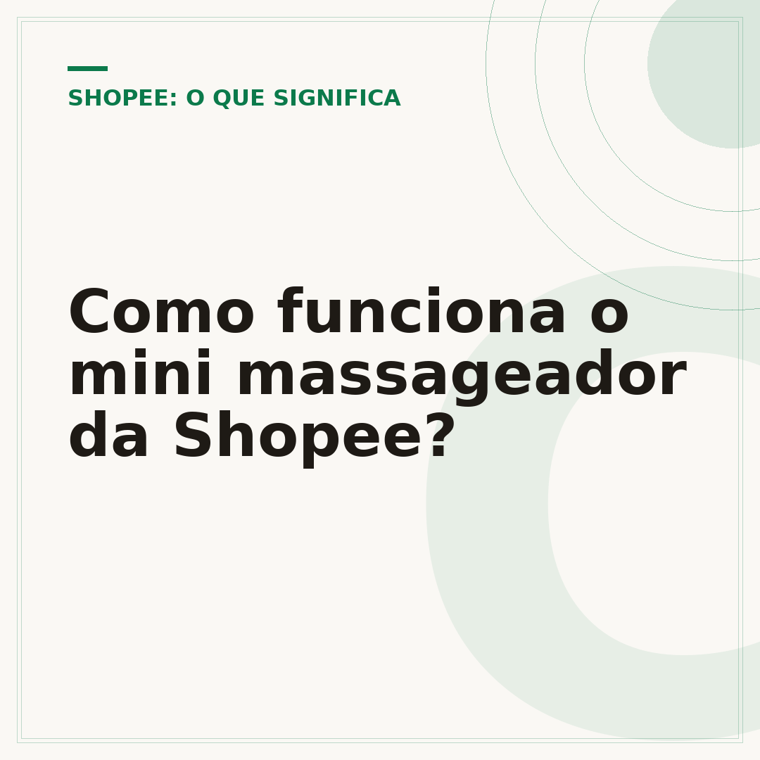 Como funciona o mini massageador da Shopee?