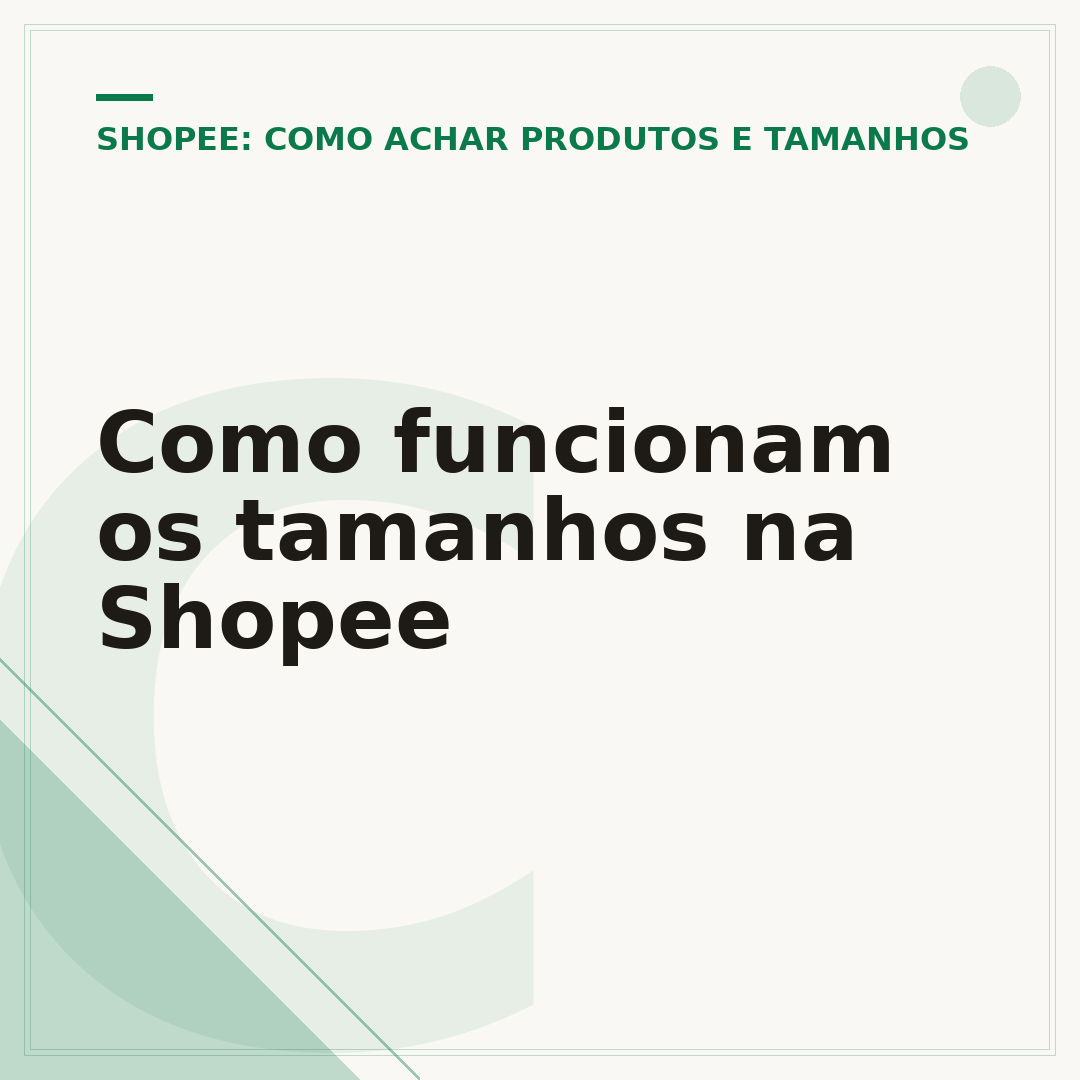 Como funcionam os tamanhos na Shopee