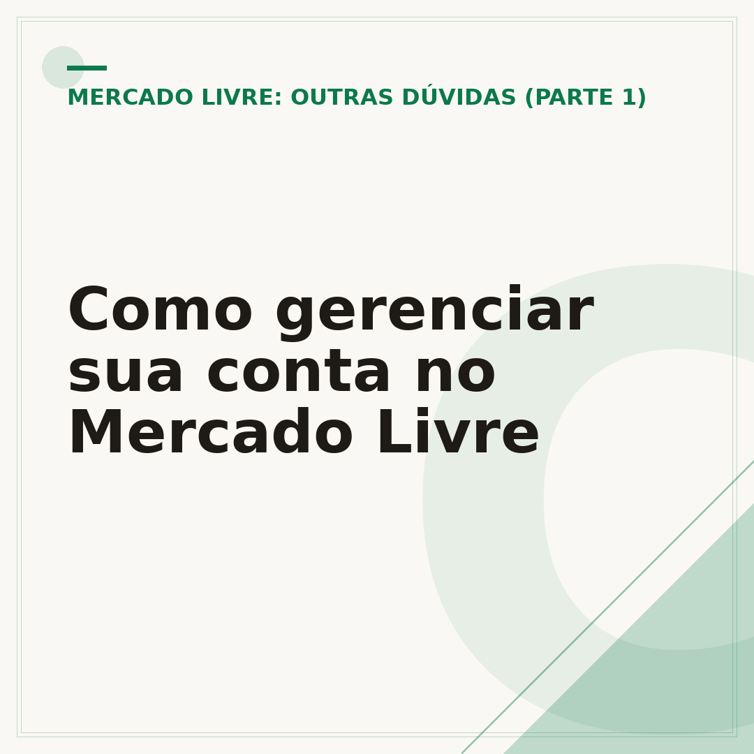 Como gerenciar sua conta no Mercado Livre