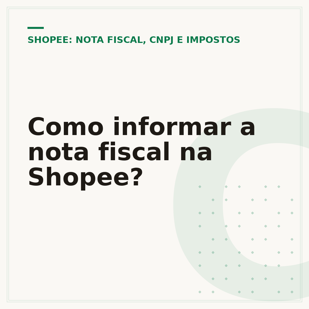 Como informar a nota fiscal na Shopee?