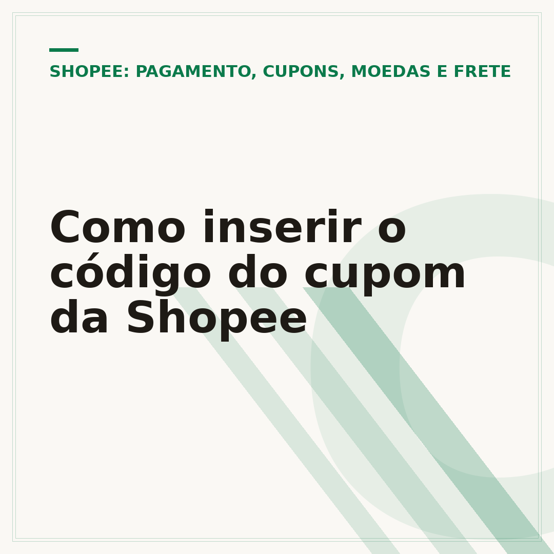Como inserir o código do cupom da Shopee