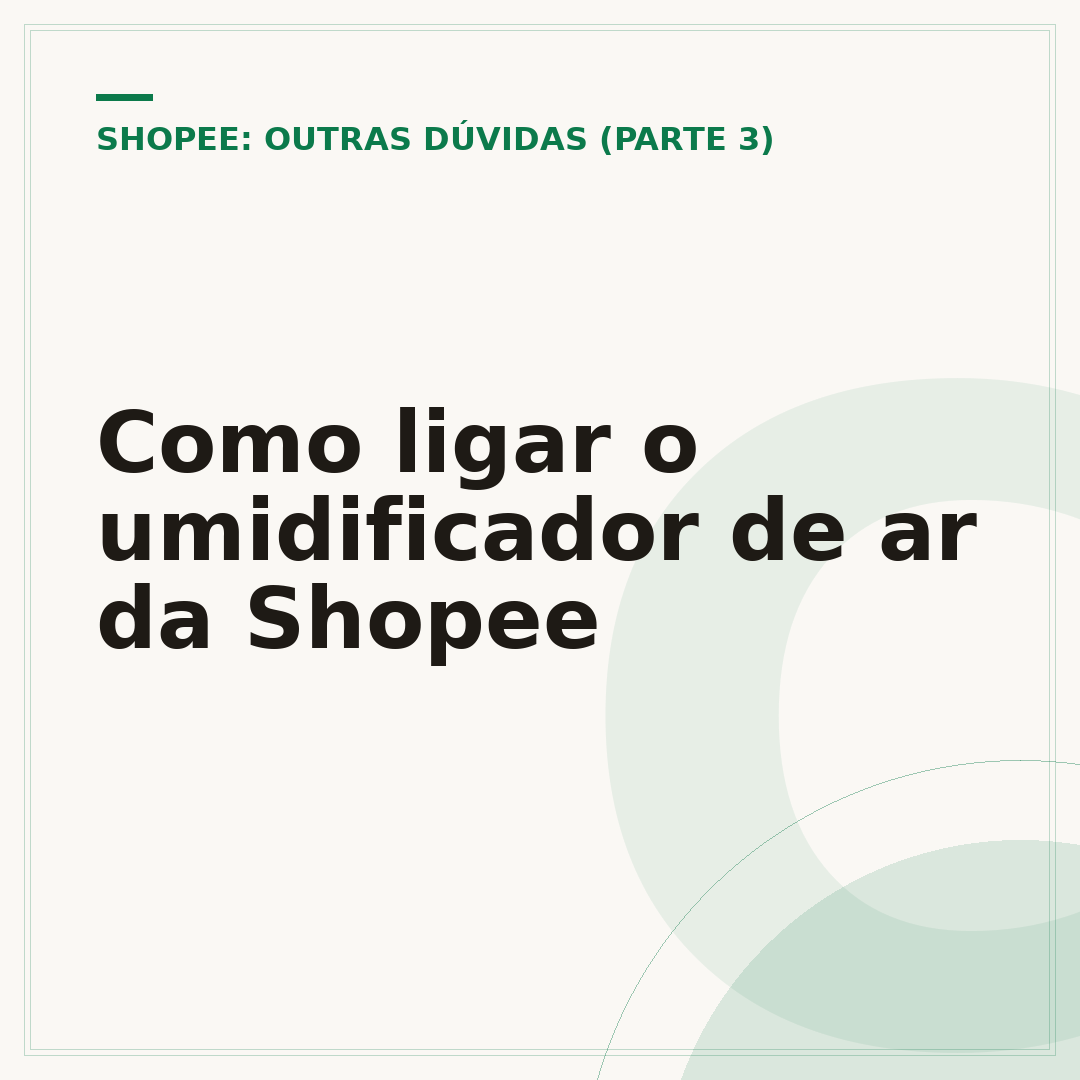 Como ligar o umidificador de ar da Shopee