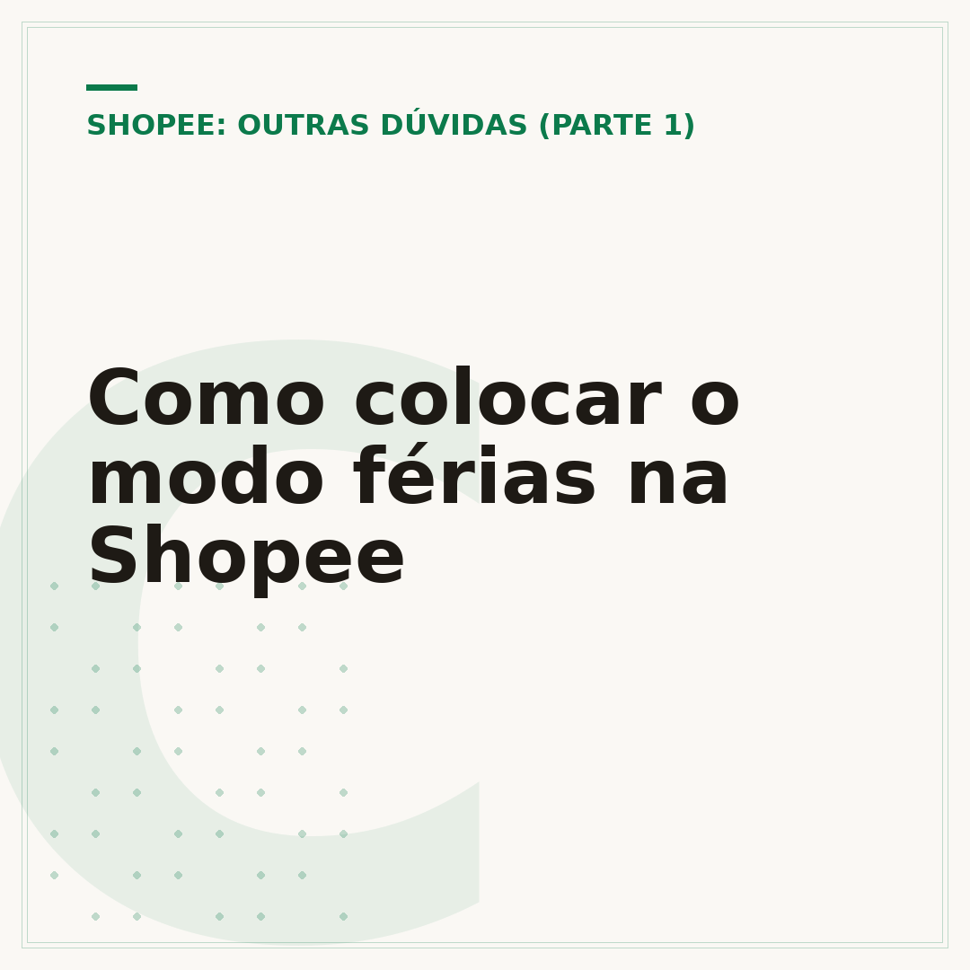 Como colocar o modo férias na Shopee