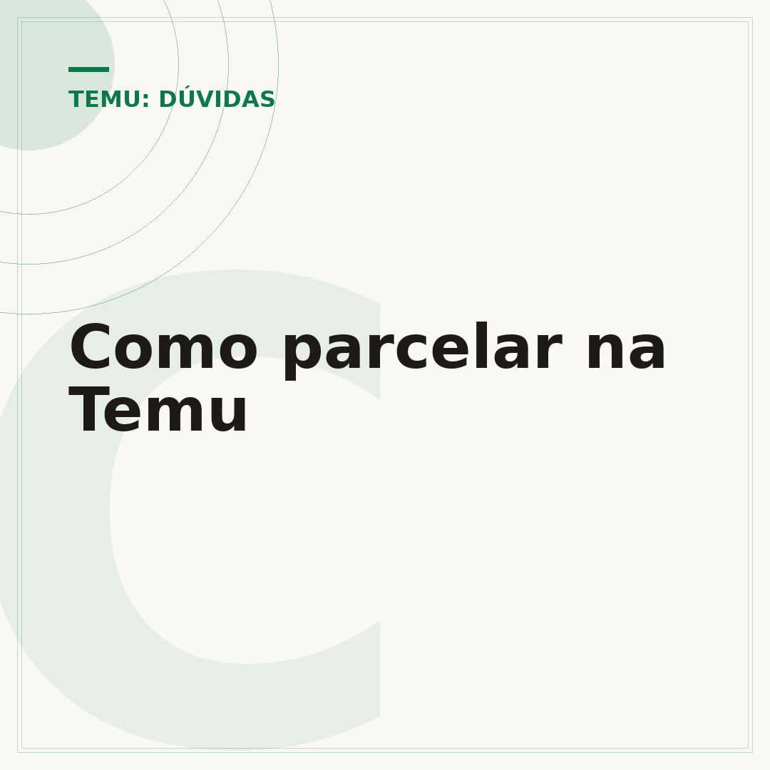 Como parcelar na Temu