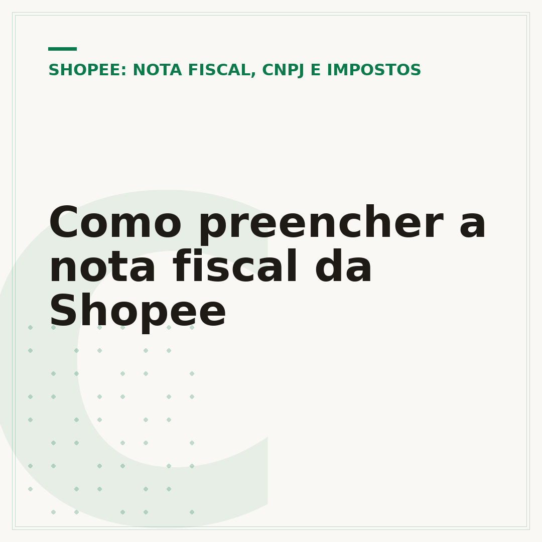 Como preencher a nota fiscal da Shopee