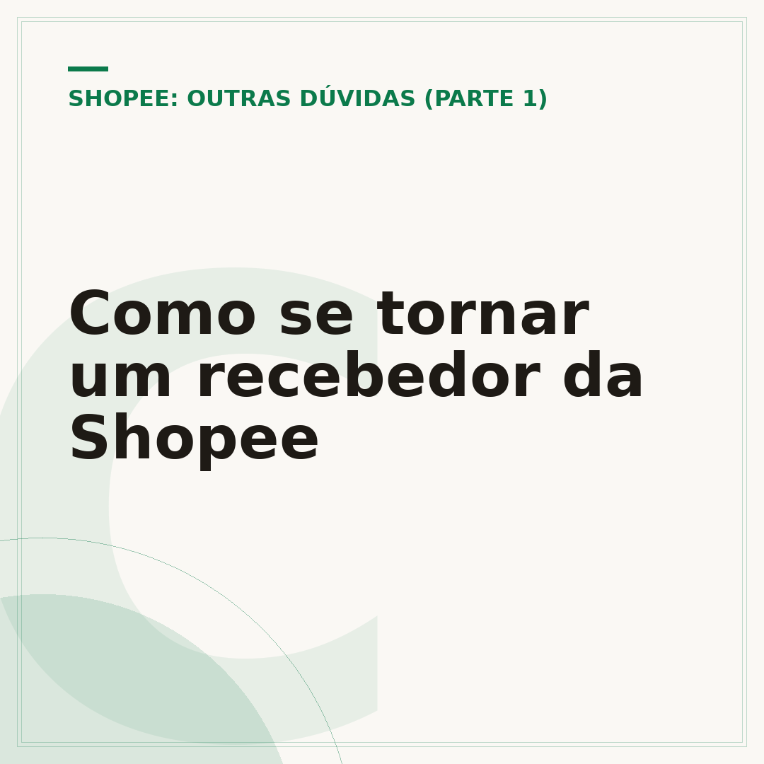 Como se tornar um recebedor da Shopee
