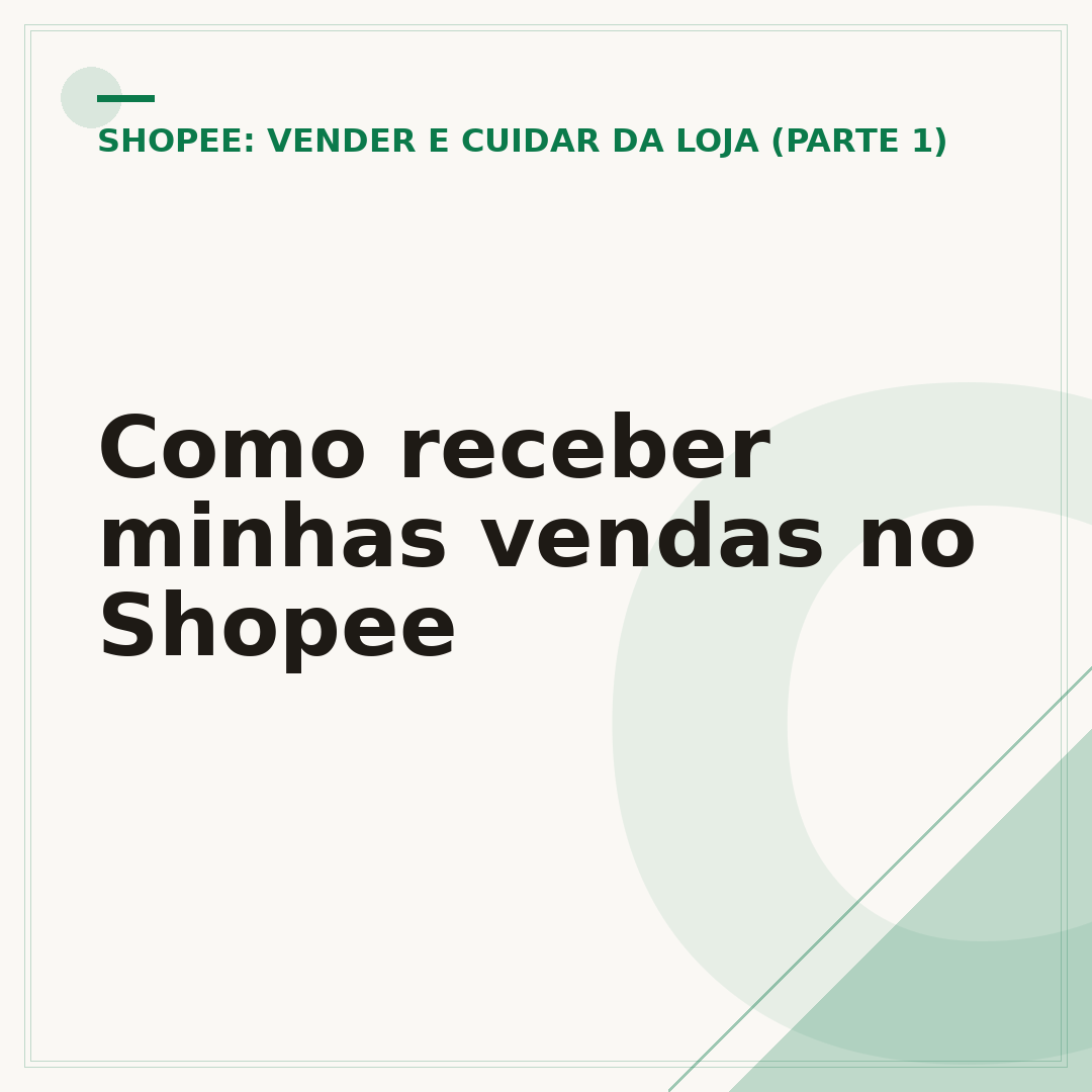 Como receber minhas vendas no Shopee