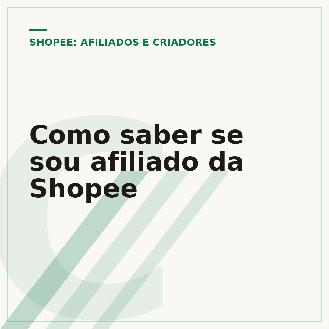 Como saber se sou afiliado da Shopee
