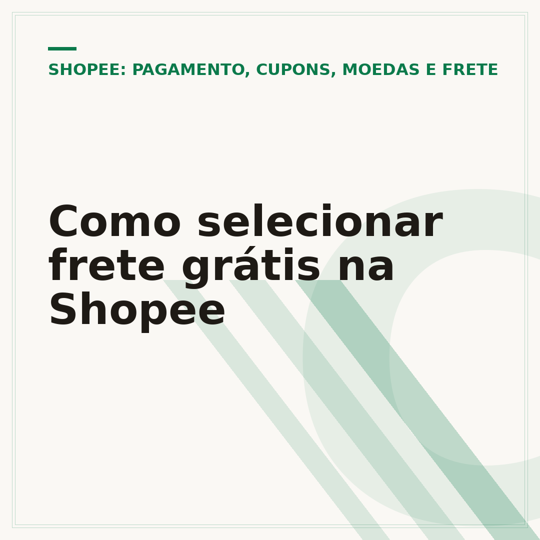 Como selecionar frete grátis na Shopee