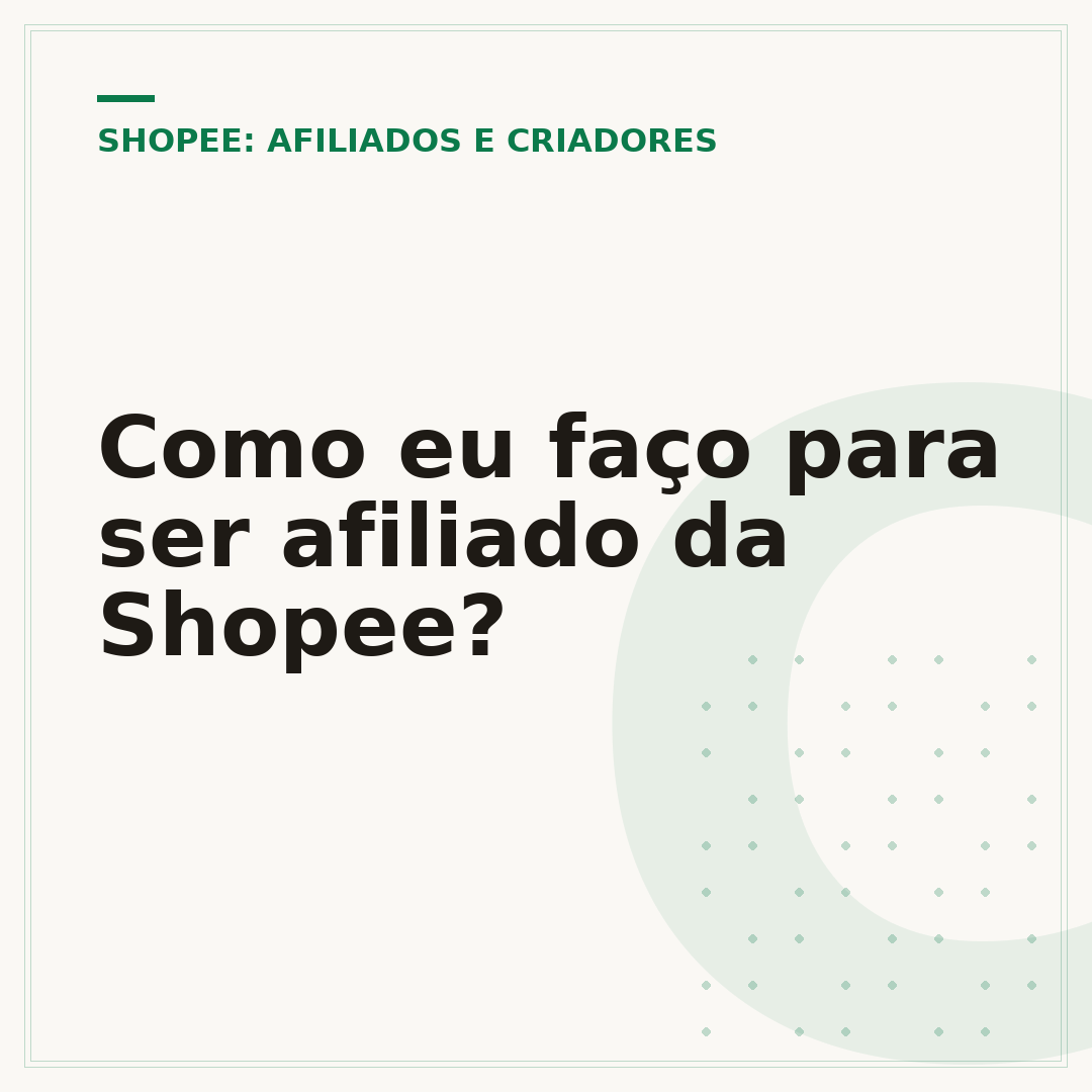 Como eu faço para ser afiliado da Shopee?