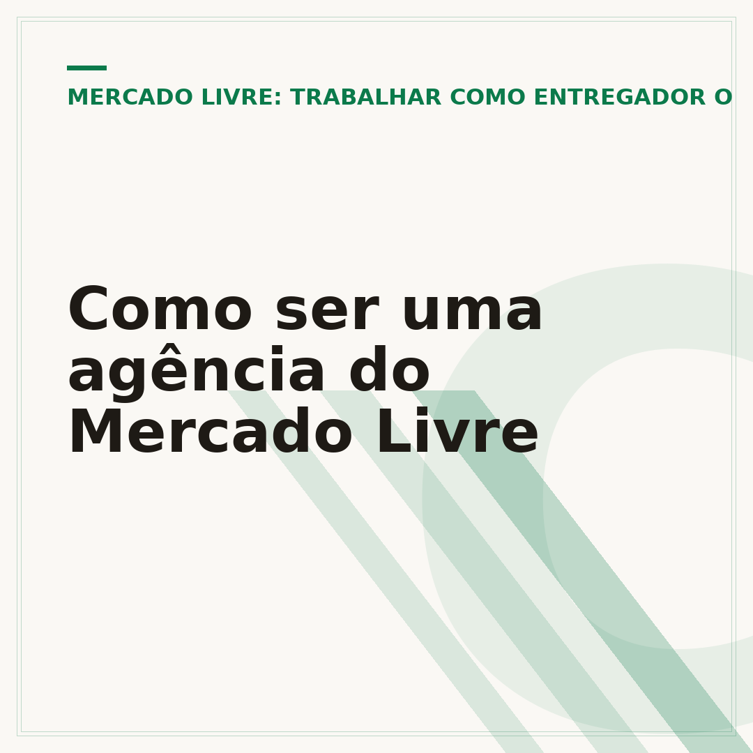 Como ser uma agência do Mercado Livre