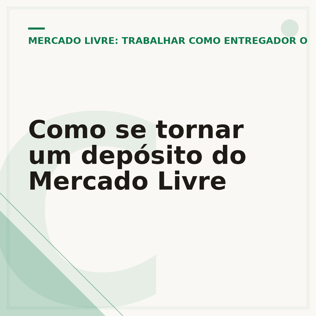 Como se tornar um depósito do Mercado Livre