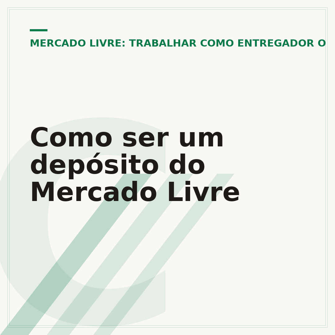 Como ser um depósito do Mercado Livre