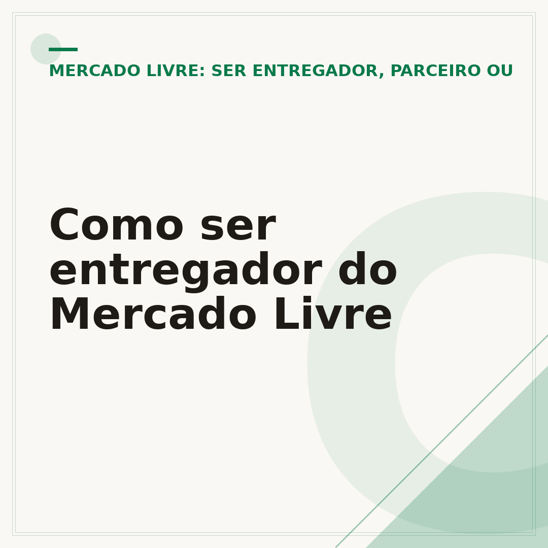 Como ser entregador do Mercado Livre