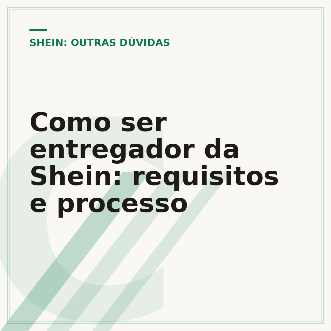 Como ser entregador da Shein: requisitos e processo