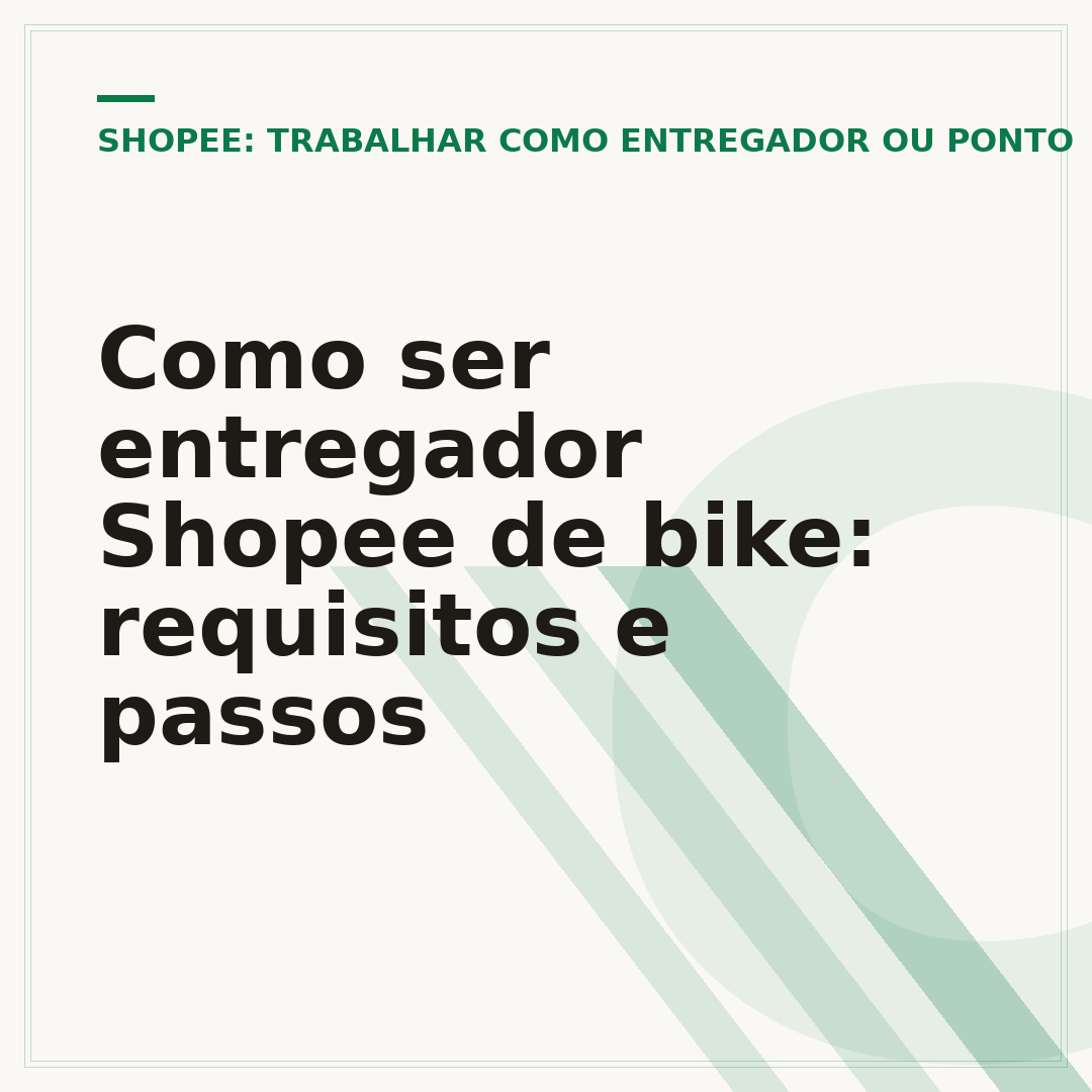 Como ser entregador Shopee de bike: requisitos e passos