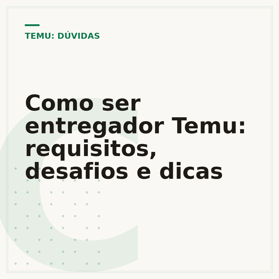 Como ser entregador Temu: requisitos, desafios e dicas
